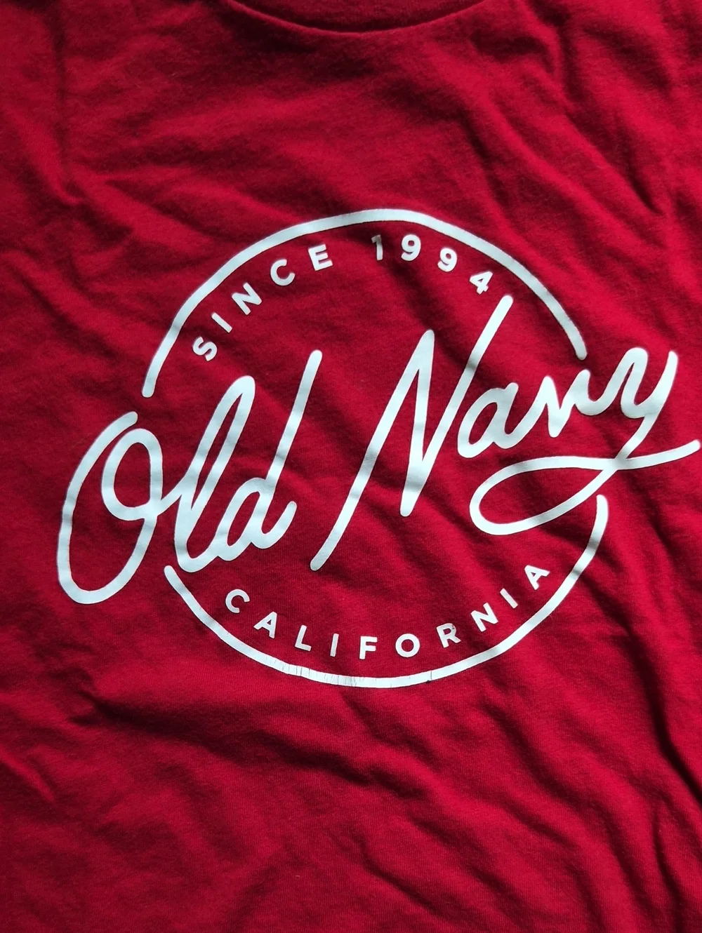 Old Navy Cotton Red Short Sleeve Crew Kneck T-shirt-Size M 8
